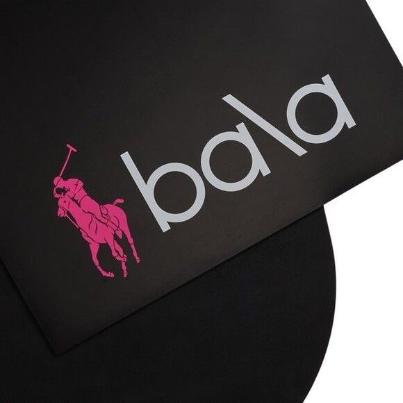 Bala Play Mat 5mm Pink Pony x Bala May Ralph Lauren Black Yoga Mat - Picture 2 of 8